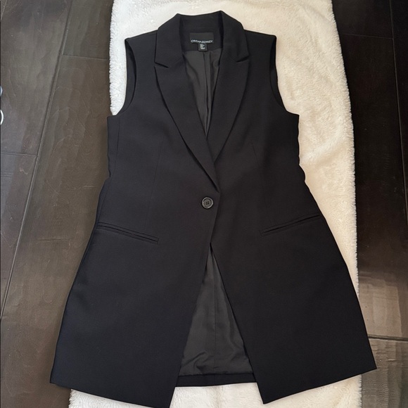 Cynthia Rowley Black Sleeveless Blazer Vest Size S - Picture 8 of 10